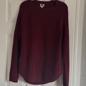 St. John's Bay Women's Burgundy Crew Neck Sweater Dress/tunic